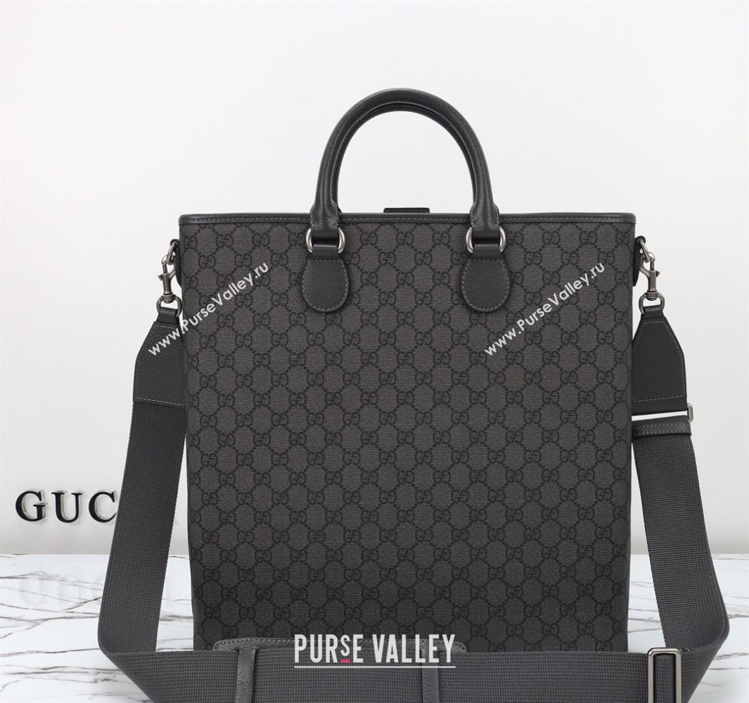 Gucci Mens GG Canvas Tote Bag Grey 2025 792118 (DLH-250522055)