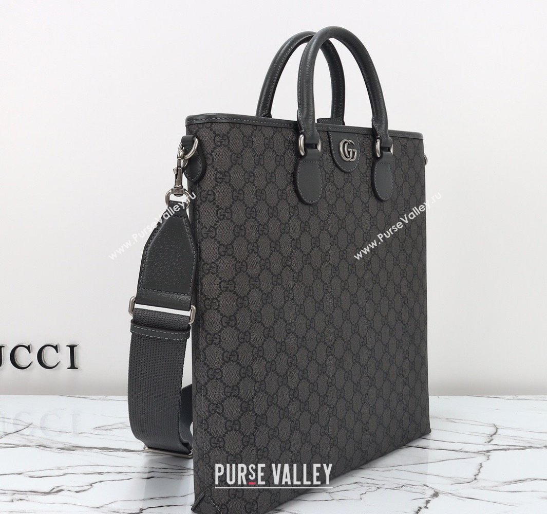 Gucci Mens GG Canvas Tote Bag Grey 2025 792118 (DLH-250522055)