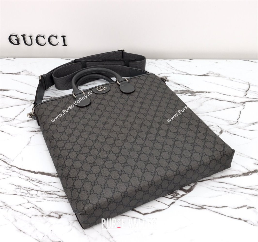 Gucci Mens GG Canvas Tote Bag Grey 2025 792118 (DLH-250522055)