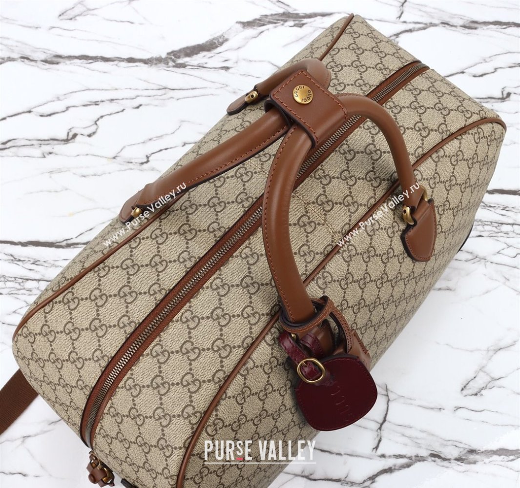 Gucci Mens GG Canvas Emblem Medium Duffle bag Beige 2025 821148 (DLH-250522056)