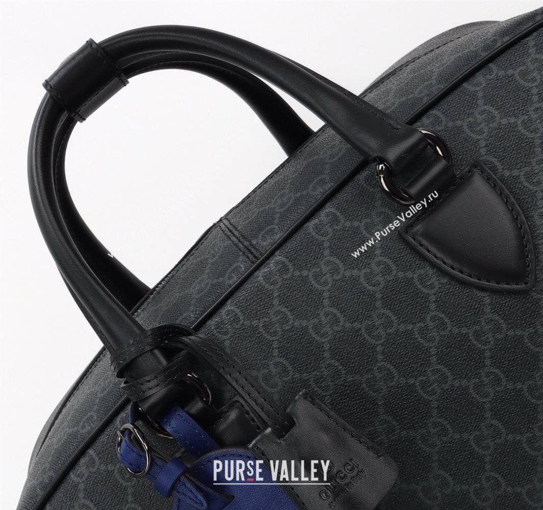 Gucci Mens GG Canvas Emblem Medium Duffle bag Black 2025 821148 (DLH-250522057)