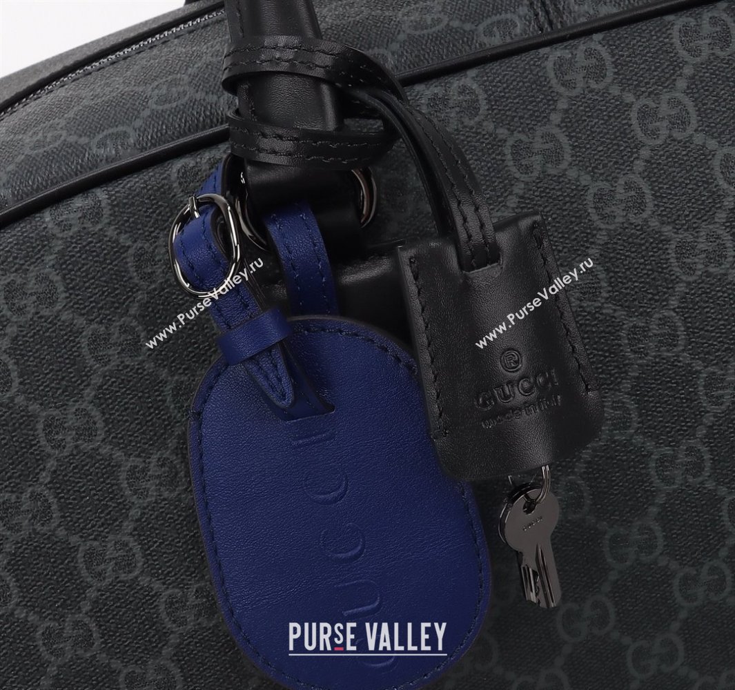 Gucci Mens GG Canvas Emblem Medium Duffle bag Black 2025 821148 (DLH-250522057)