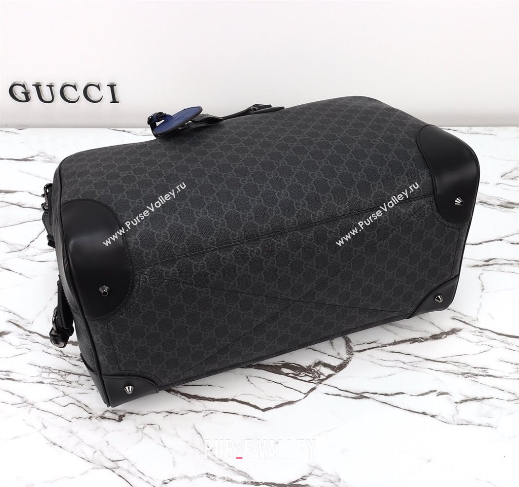 Gucci Mens GG Canvas Emblem Medium Duffle bag Black 2025 821148 (DLH-250522057)