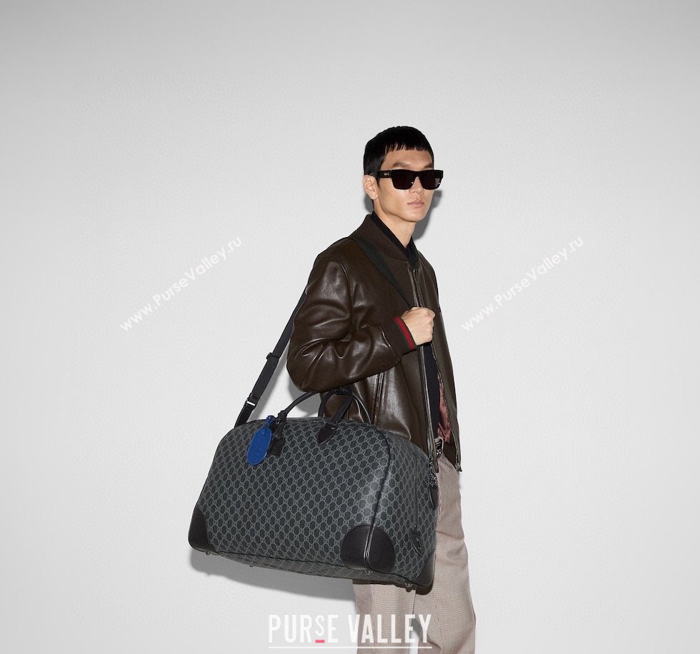 Gucci Mens GG Canvas Emblem Large Duffle bag Beige 2025 821158 (DLH-250522059)