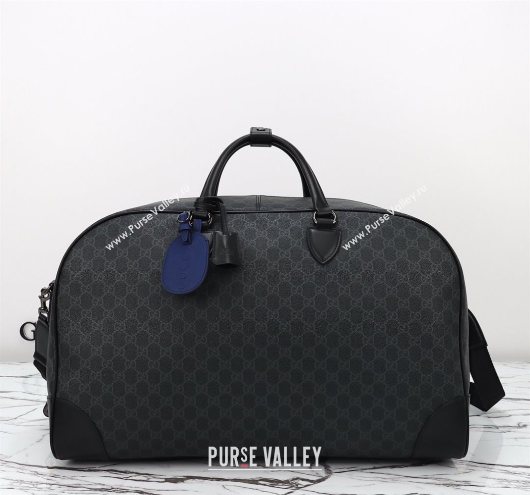 Gucci Mens GG Canvas Emblem Large Duffle bag Black 2025 821158 (DLH-250522058)