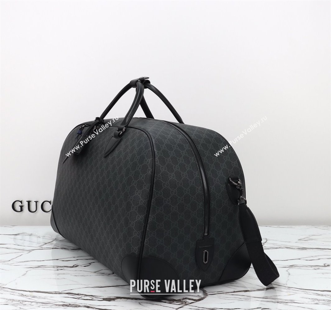 Gucci Mens GG Canvas Emblem Large Duffle bag Black 2025 821158 (DLH-250522058)