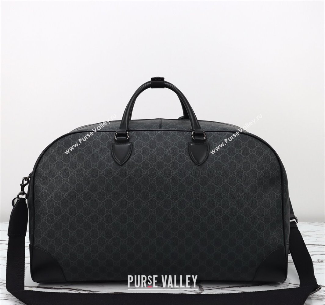 Gucci Mens GG Canvas Emblem Large Duffle bag Black 2025 821158 (DLH-250522058)