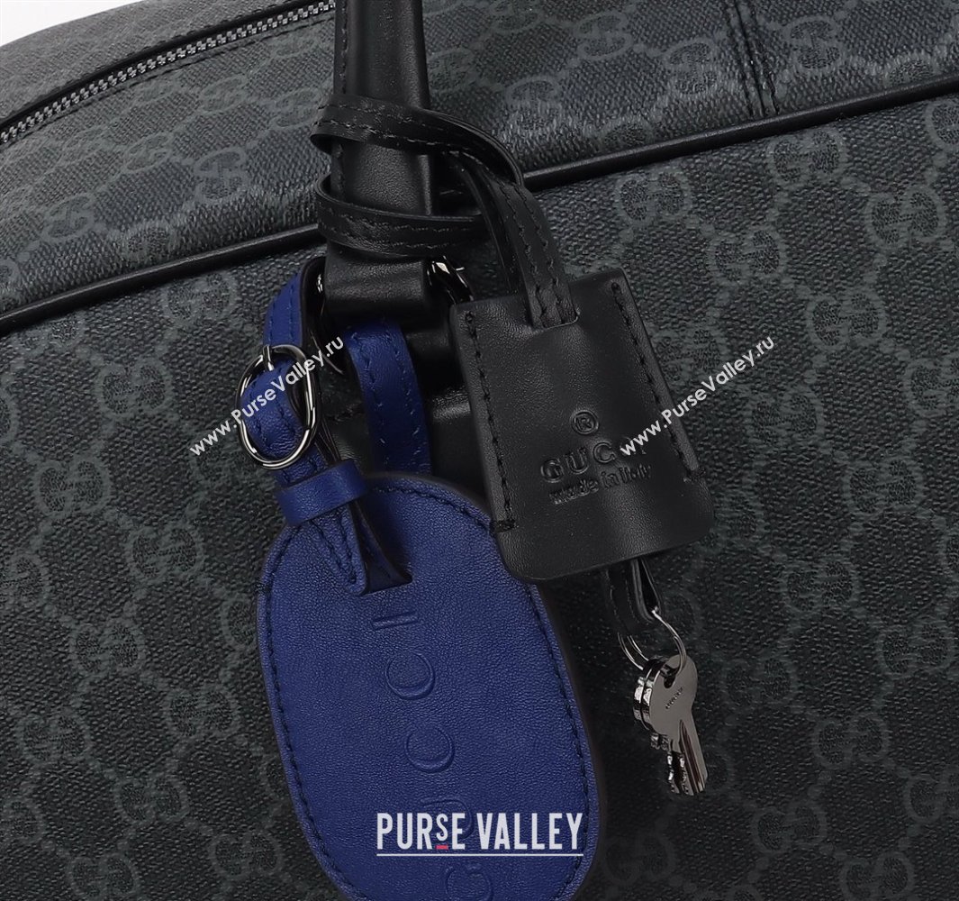 Gucci Mens GG Canvas Emblem Large Duffle bag Black 2025 821158 (DLH-250522058)