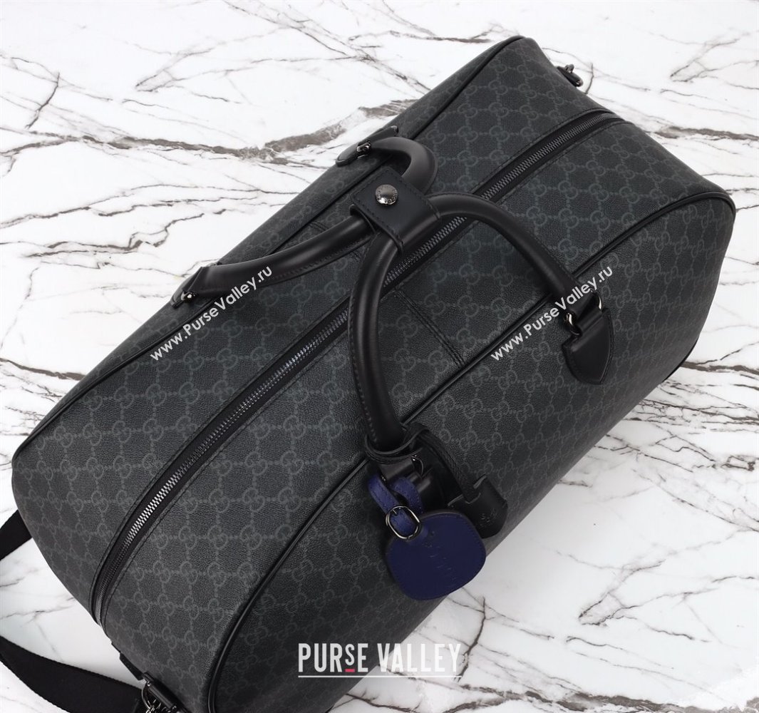 Gucci Mens GG Canvas Emblem Large Duffle bag Black 2025 821158 (DLH-250522058)