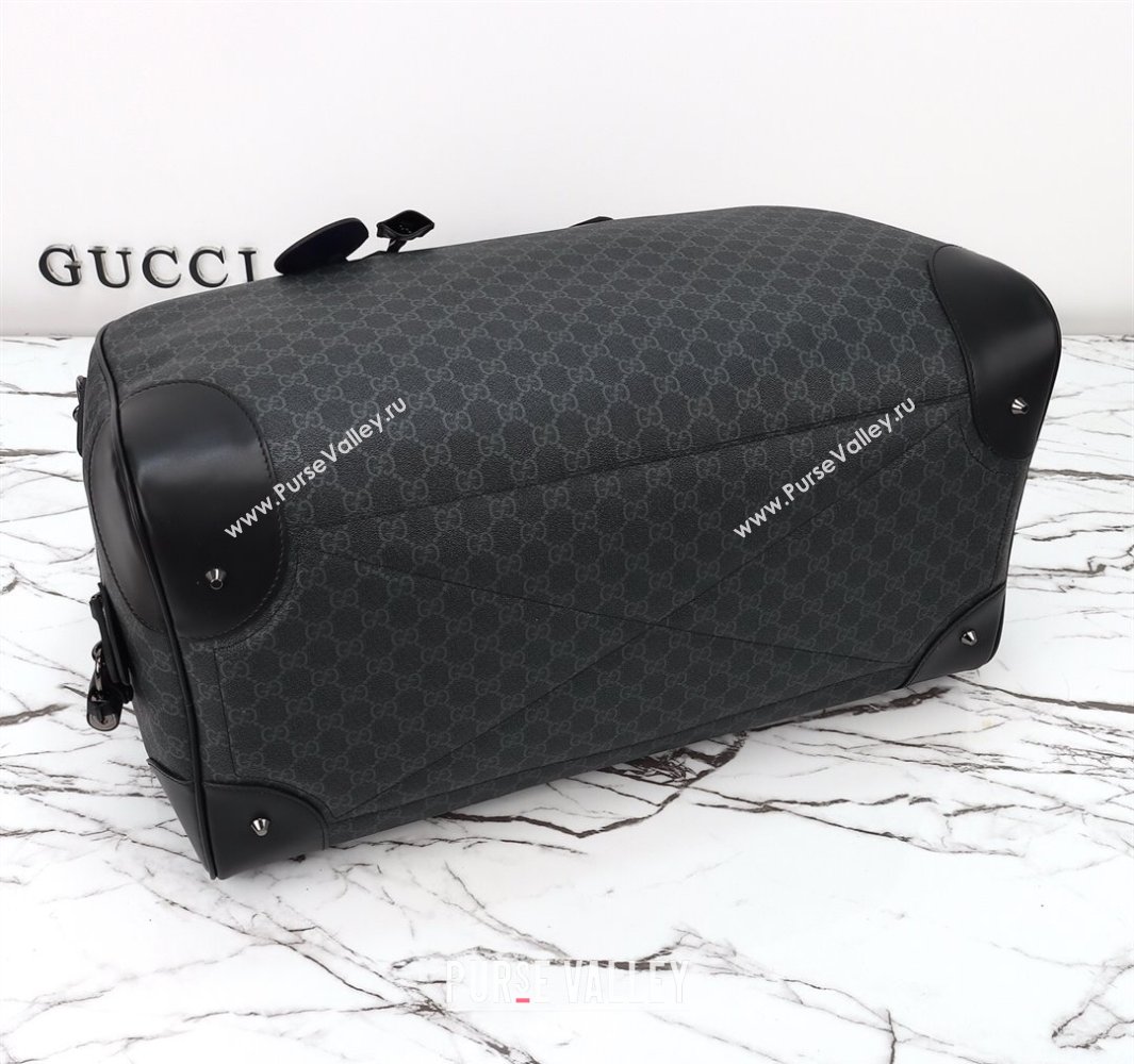 Gucci Mens GG Canvas Emblem Large Duffle bag Black 2025 821158 (DLH-250522058)