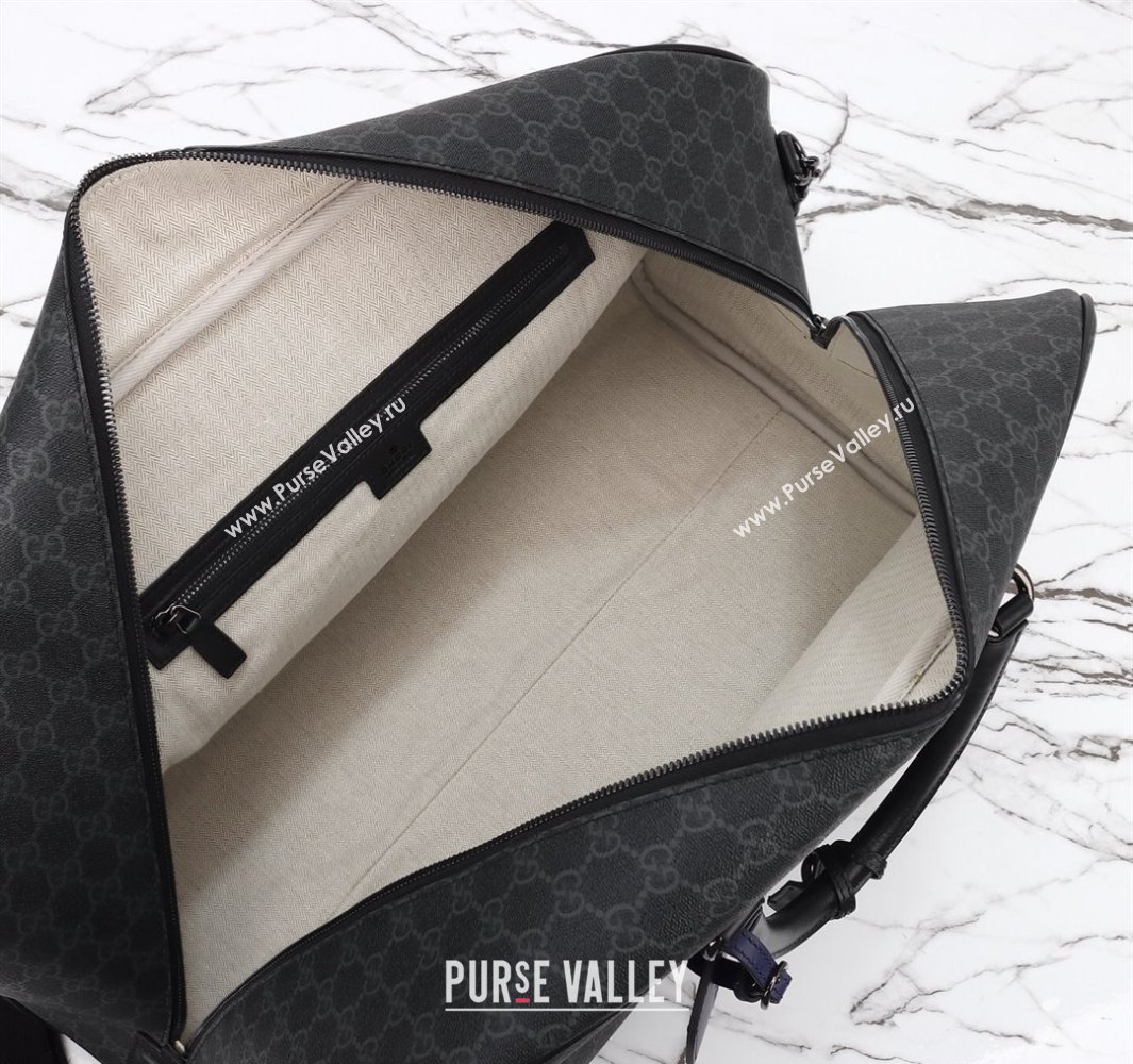 Gucci Mens GG Canvas Emblem Large Duffle bag Black 2025 821158 (DLH-250522058)