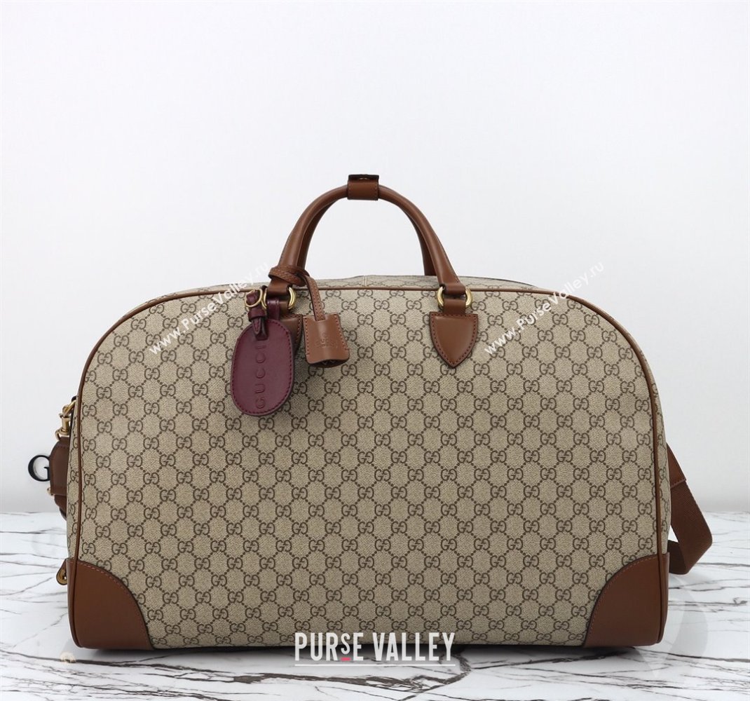 Gucci Mens GG Canvas Emblem Large Duffle bag Beige 2025 821158 (DLH-250522059)