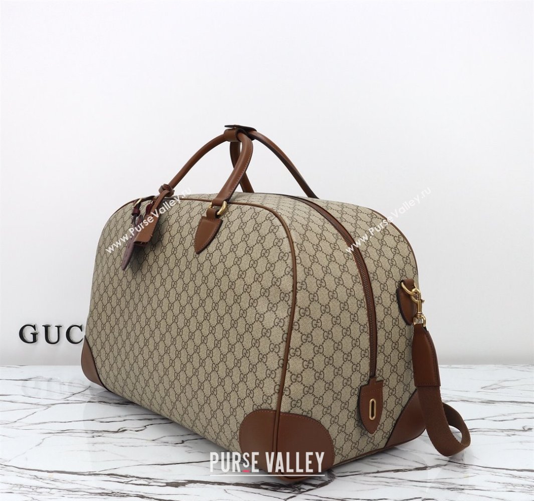 Gucci Mens GG Canvas Emblem Large Duffle bag Beige 2025 821158 (DLH-250522059)