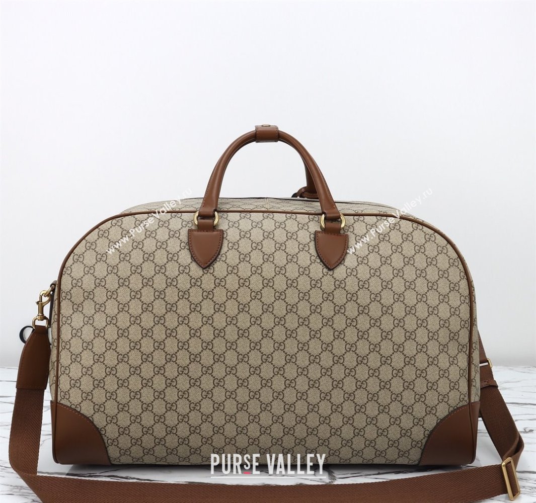 Gucci Mens GG Canvas Emblem Large Duffle bag Beige 2025 821158 (DLH-250522059)