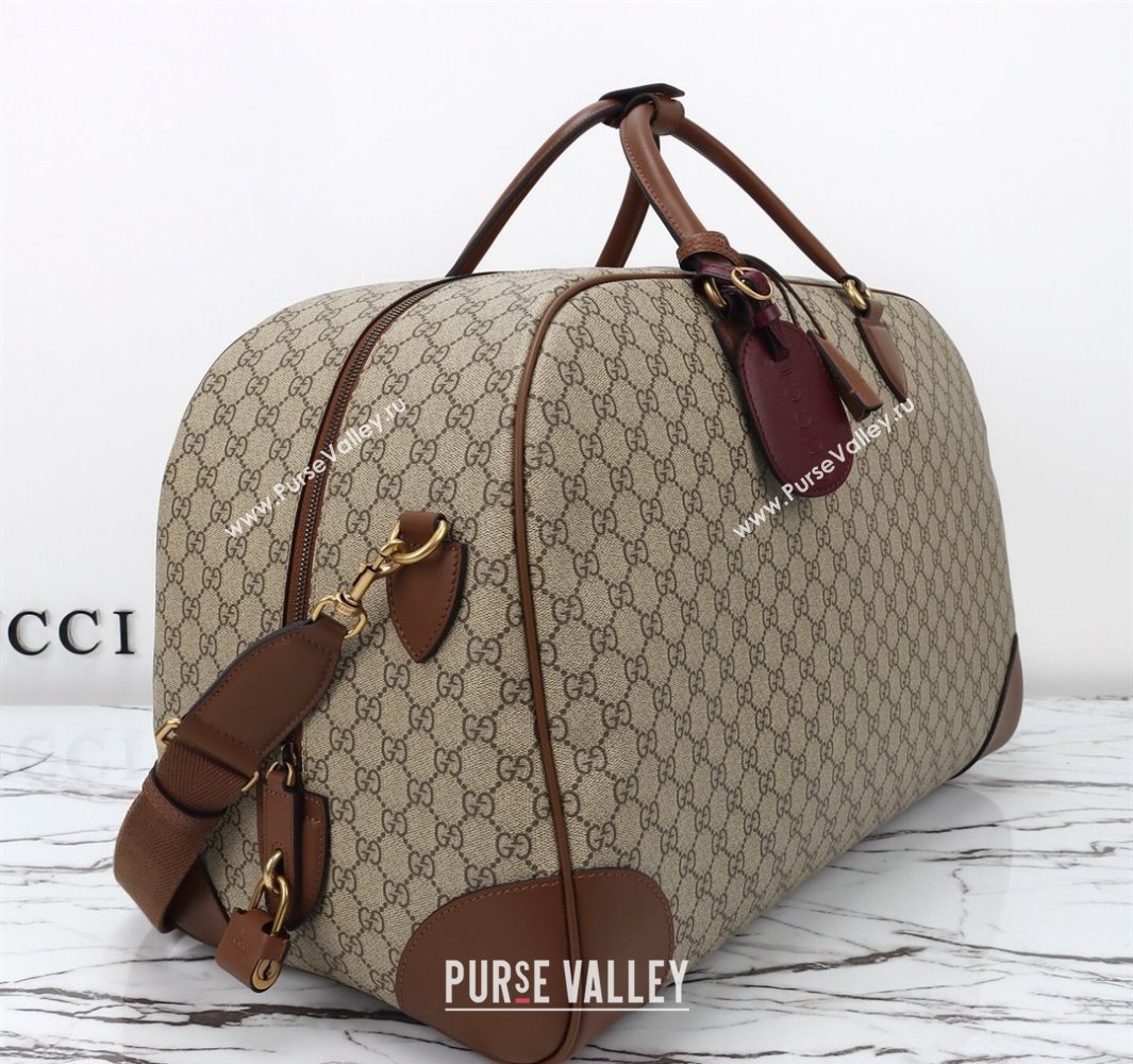 Gucci Mens GG Canvas Emblem Large Duffle bag Beige 2025 821158 (DLH-250522059)