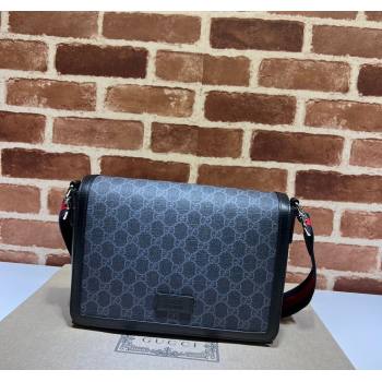 Gucci Mens GG Canvas Flap Messenger bag Black 2025 771167 (DLH-250522044)