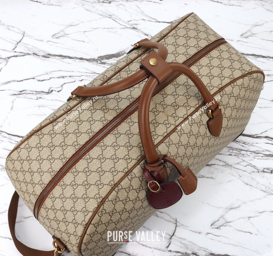Gucci Mens GG Canvas Emblem Large Duffle bag Beige 2025 821158 (DLH-250522059)