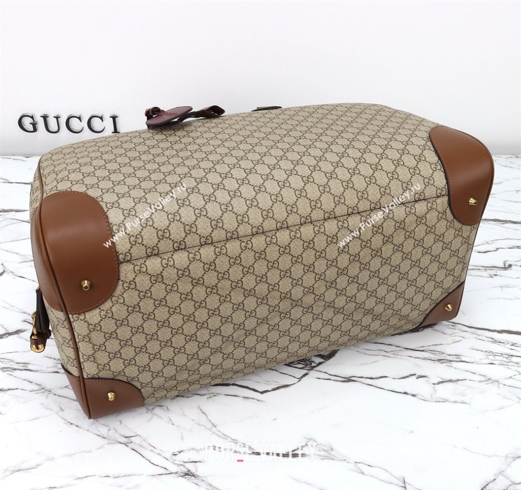Gucci Mens GG Canvas Emblem Large Duffle bag Beige 2025 821158 (DLH-250522059)