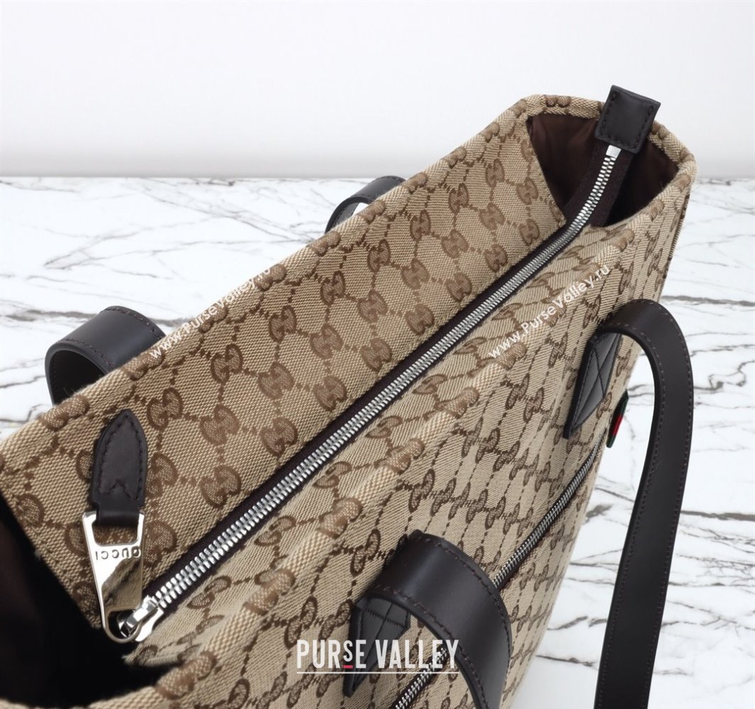 Gucci Mens GG Canvas Medium Tote bag Beige 2025 ‎834796 (DLH-250522045)