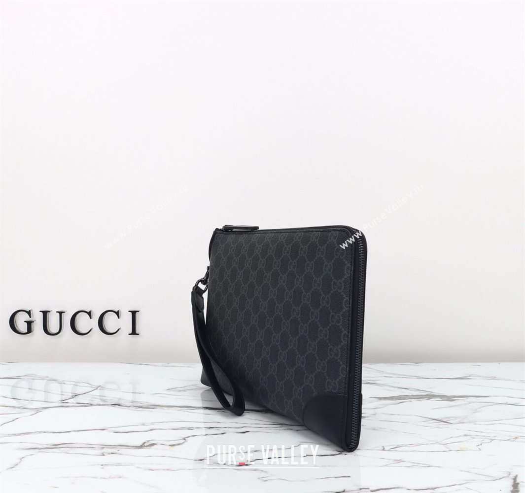 Gucci Mens GG Canvas Emblem Small Business Case Black 2025 821156 (DLH-250522060)
