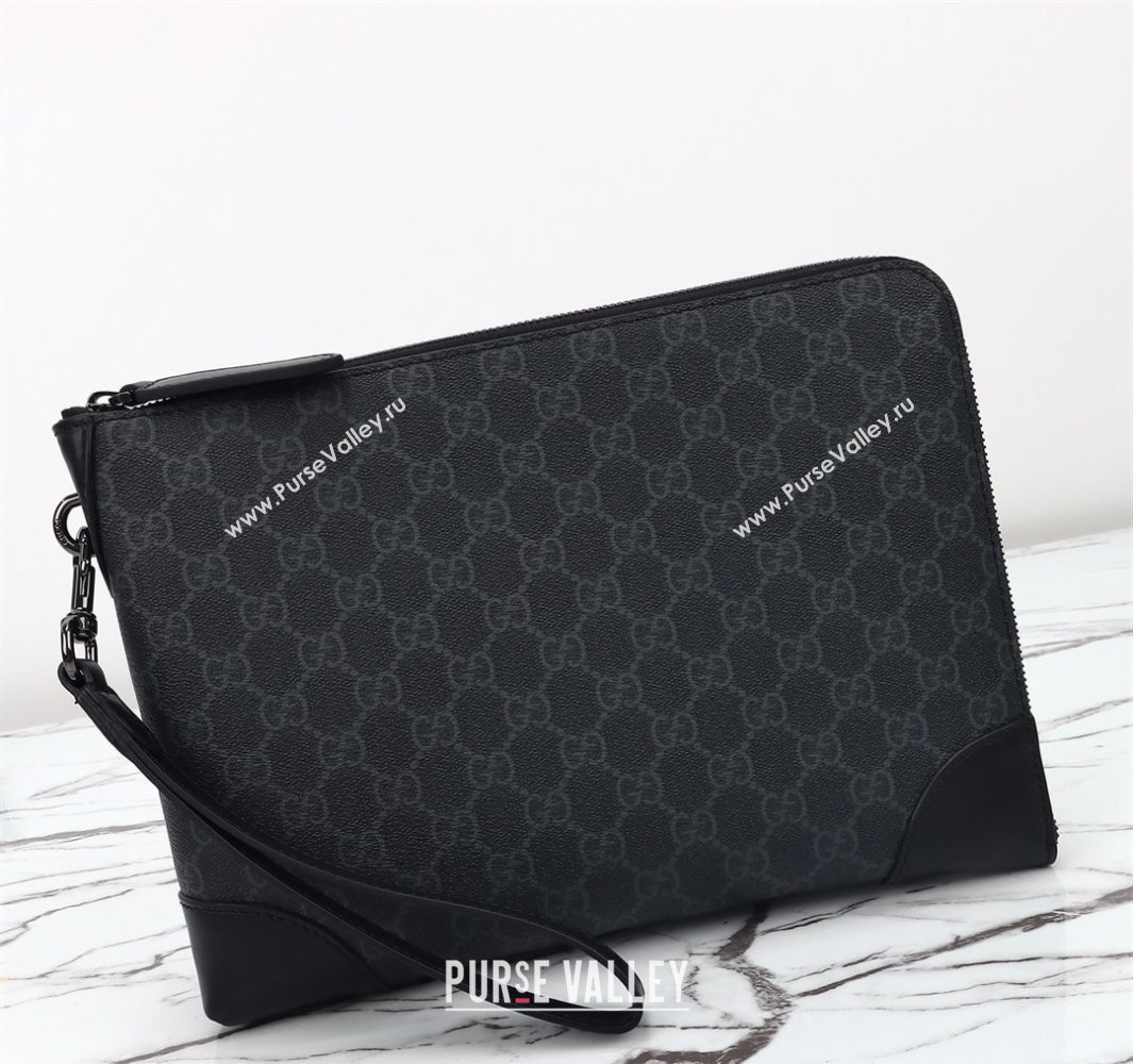 Gucci Mens GG Canvas Emblem Small Business Case Black 2025 821156 (DLH-250522060)
