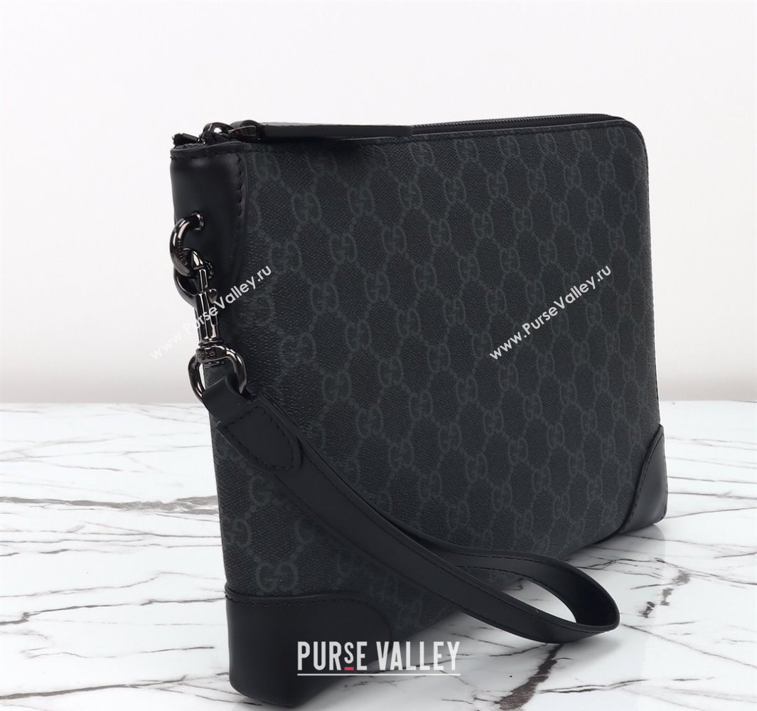 Gucci Mens GG Canvas Emblem Small Business Case Black 2025 821156 (DLH-250522060)