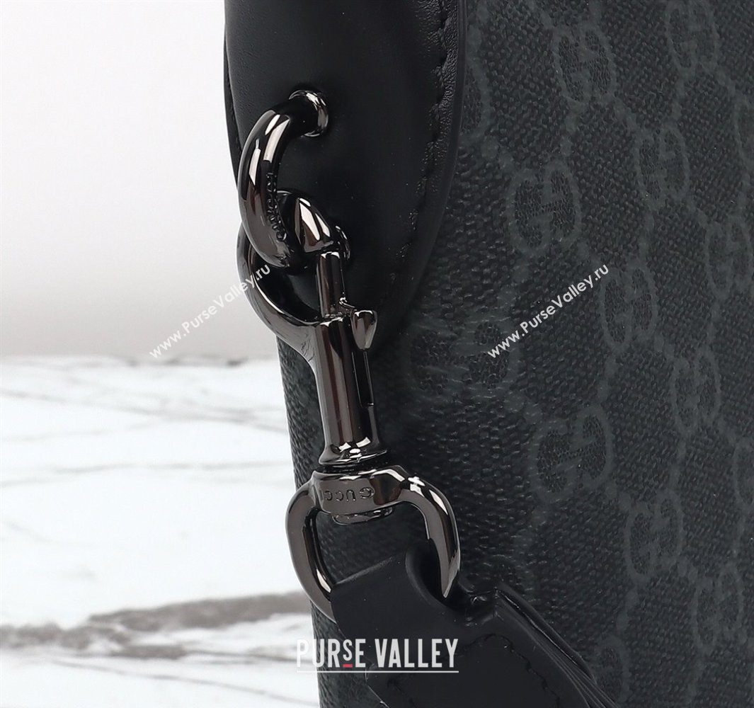 Gucci Mens GG Canvas Emblem Small Business Case Black 2025 821156 (DLH-250522060)