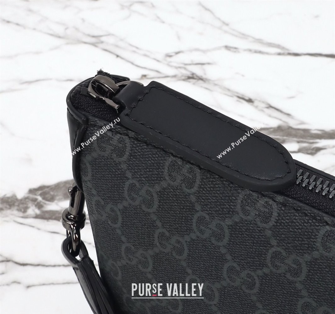 Gucci Mens GG Canvas Emblem Small Business Case Black 2025 821156 (DLH-250522060)