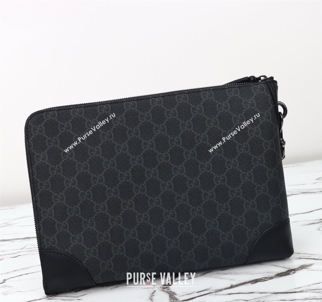 Gucci Mens GG Canvas Emblem Small Business Case Black 2025 821156 (DLH-250522060)