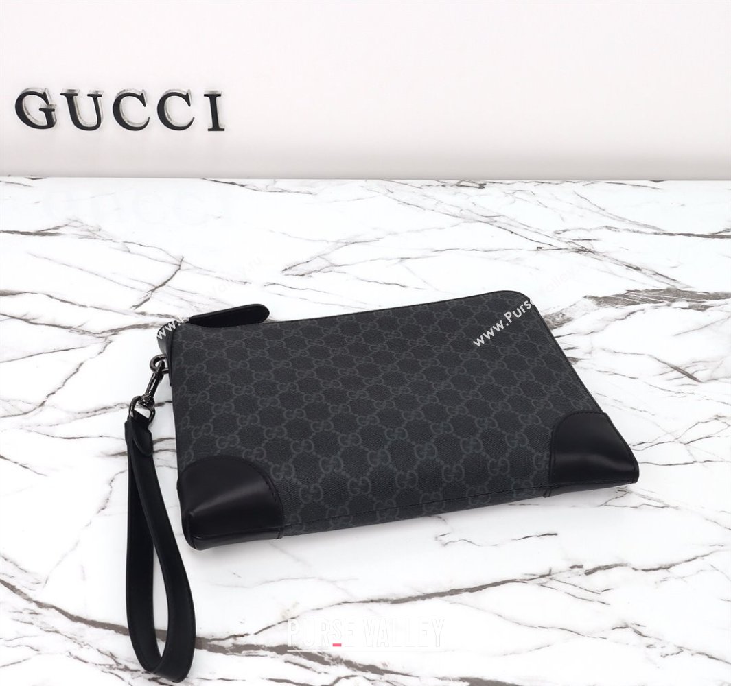 Gucci Mens GG Canvas Emblem Small Business Case Black 2025 821156 (DLH-250522060)