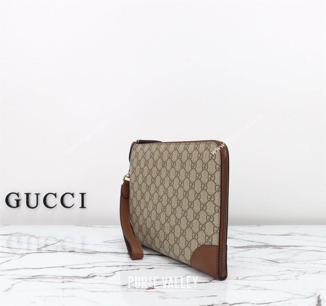 Gucci Mens GG Canvas Emblem Small Business Case Beige 2025 821156 (DLH-250522061)