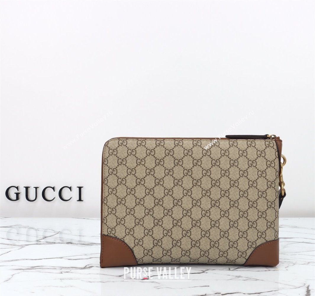 Gucci Mens GG Canvas Emblem Small Business Case Beige 2025 821156 (DLH-250522061)