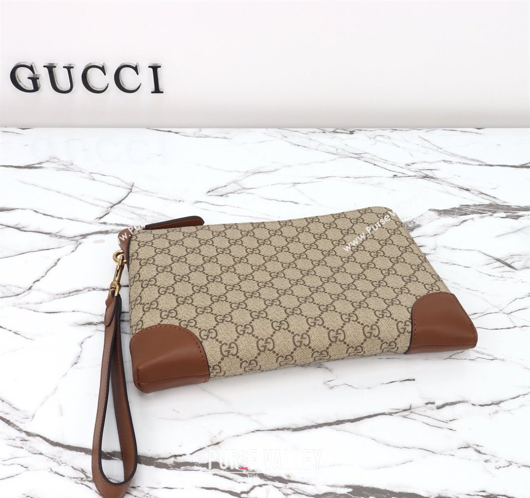 Gucci Mens GG Canvas Emblem Small Business Case Beige 2025 821156 (DLH-250522061)