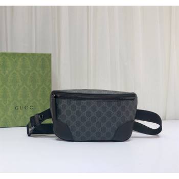 Gucci Mens GG Canvas Emblem Belt Bag Black 2025 821162 (DLH-250522062)