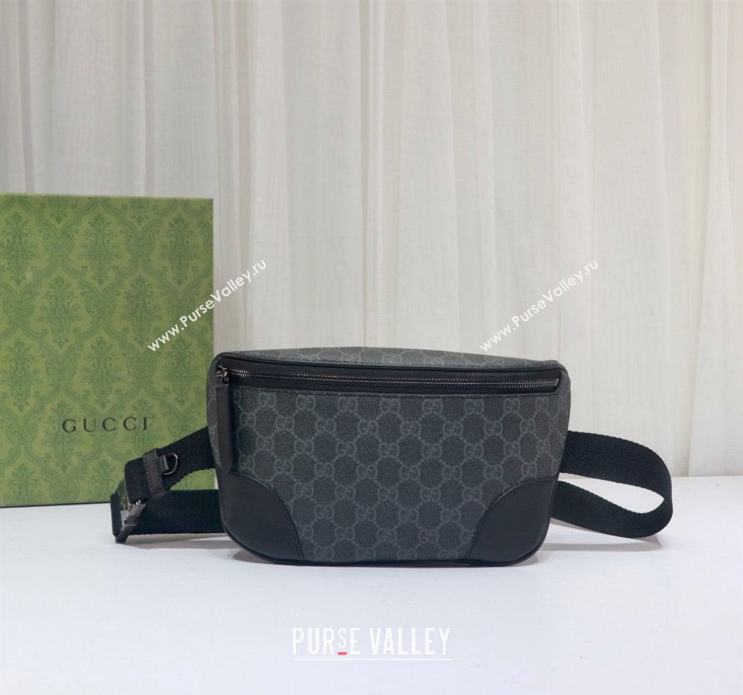 Gucci Mens GG Canvas Emblem Belt Bag Black 2025 821162 (DLH-250522062)