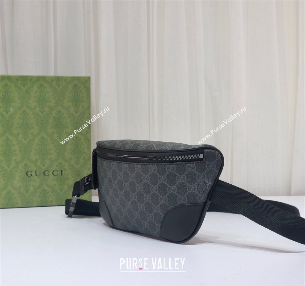 Gucci Mens GG Canvas Emblem Belt Bag Black 2025 821162 (DLH-250522062)