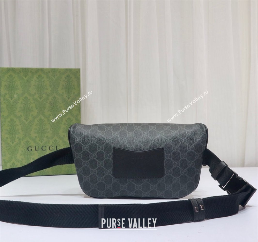 Gucci Mens GG Canvas Emblem Belt Bag Black 2025 821162 (DLH-250522062)