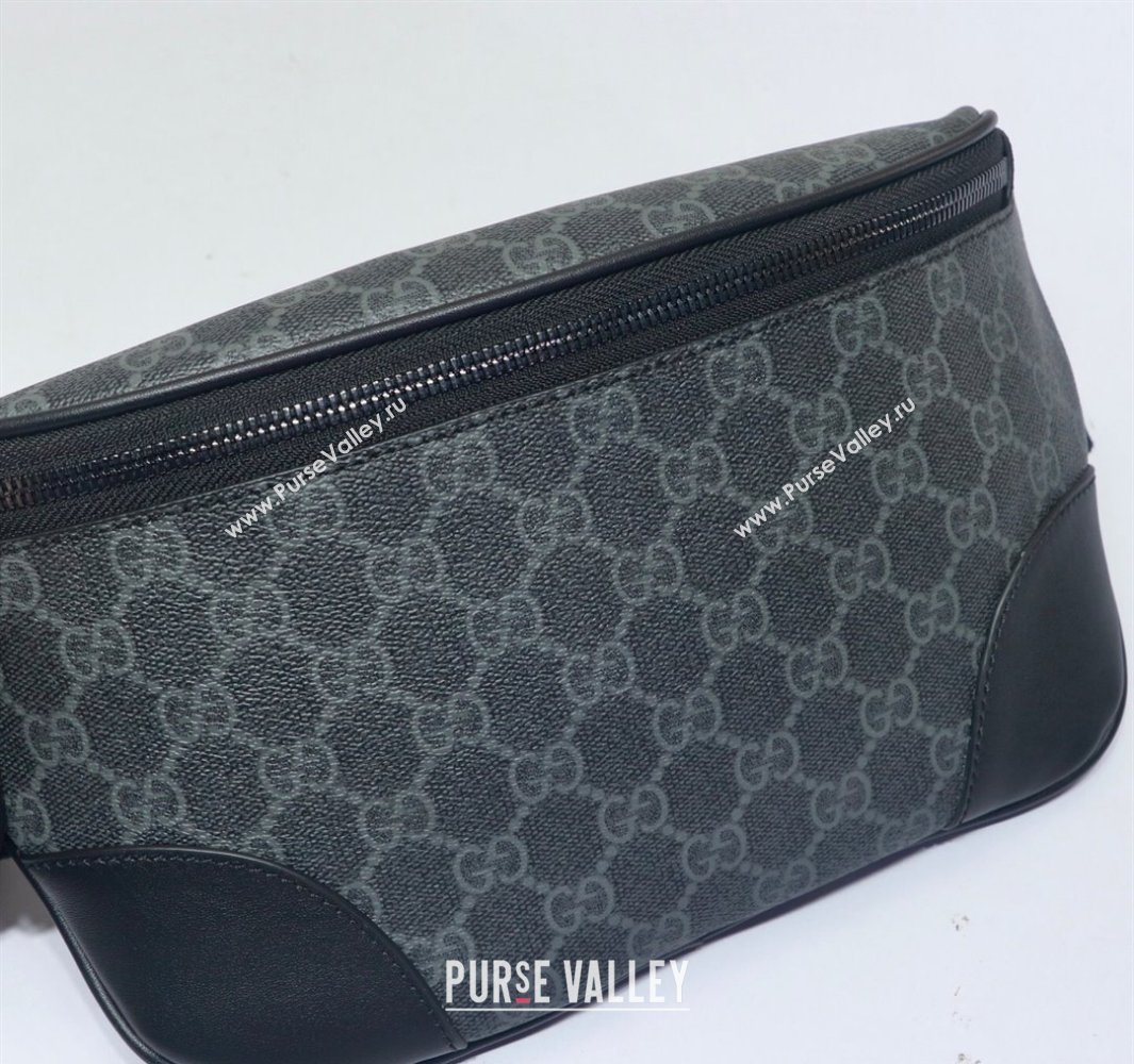 Gucci Mens GG Canvas Emblem Belt Bag Black 2025 821162 (DLH-250522062)