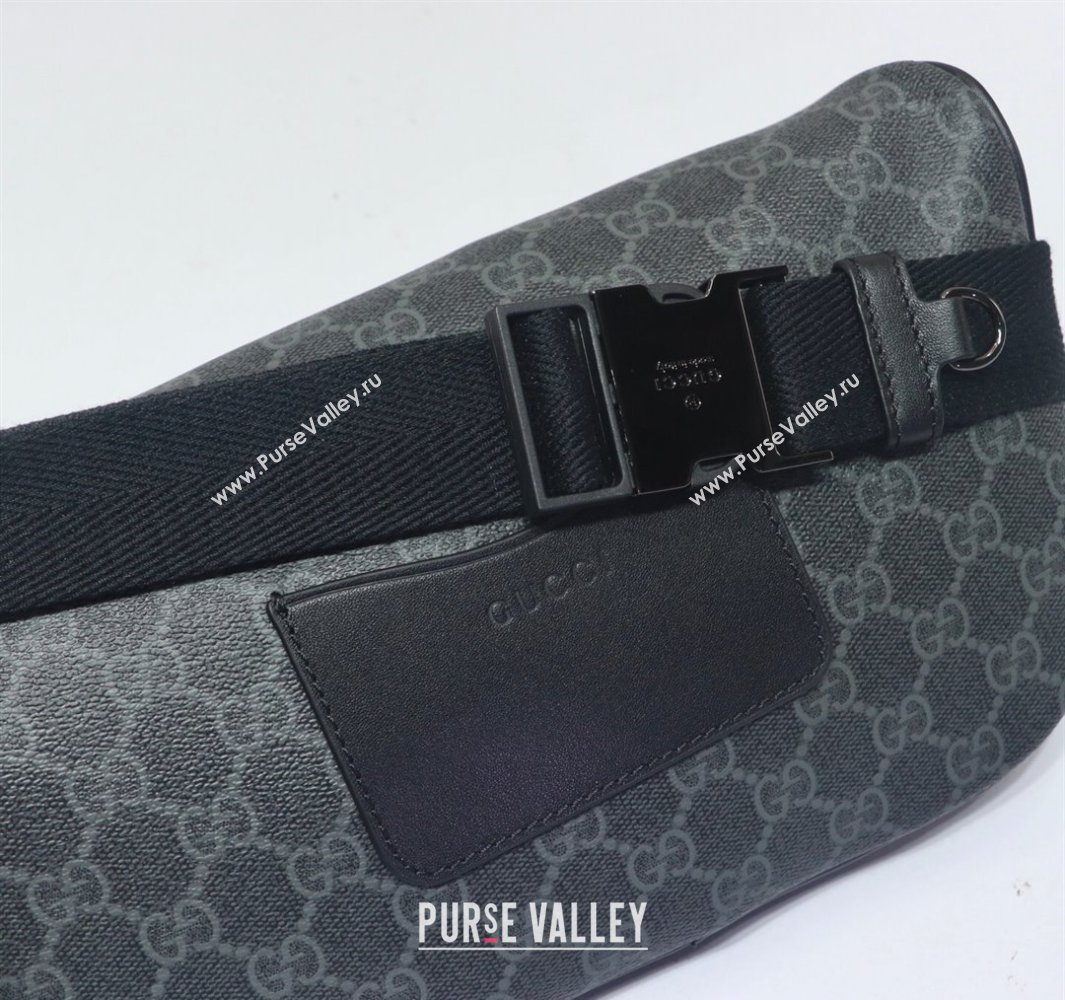 Gucci Mens GG Canvas Emblem Belt Bag Black 2025 821162 (DLH-250522062)