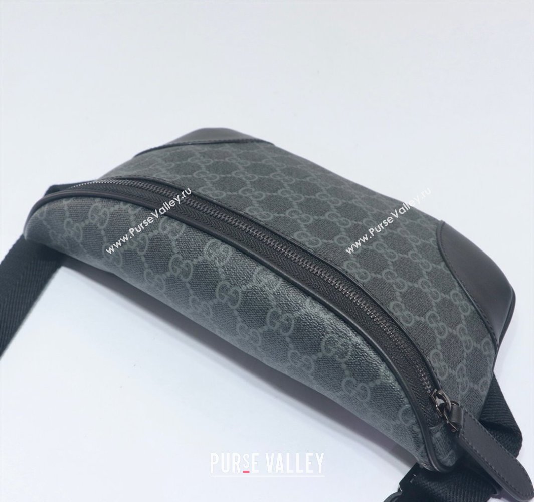 Gucci Mens GG Canvas Emblem Belt Bag Black 2025 821162 (DLH-250522062)