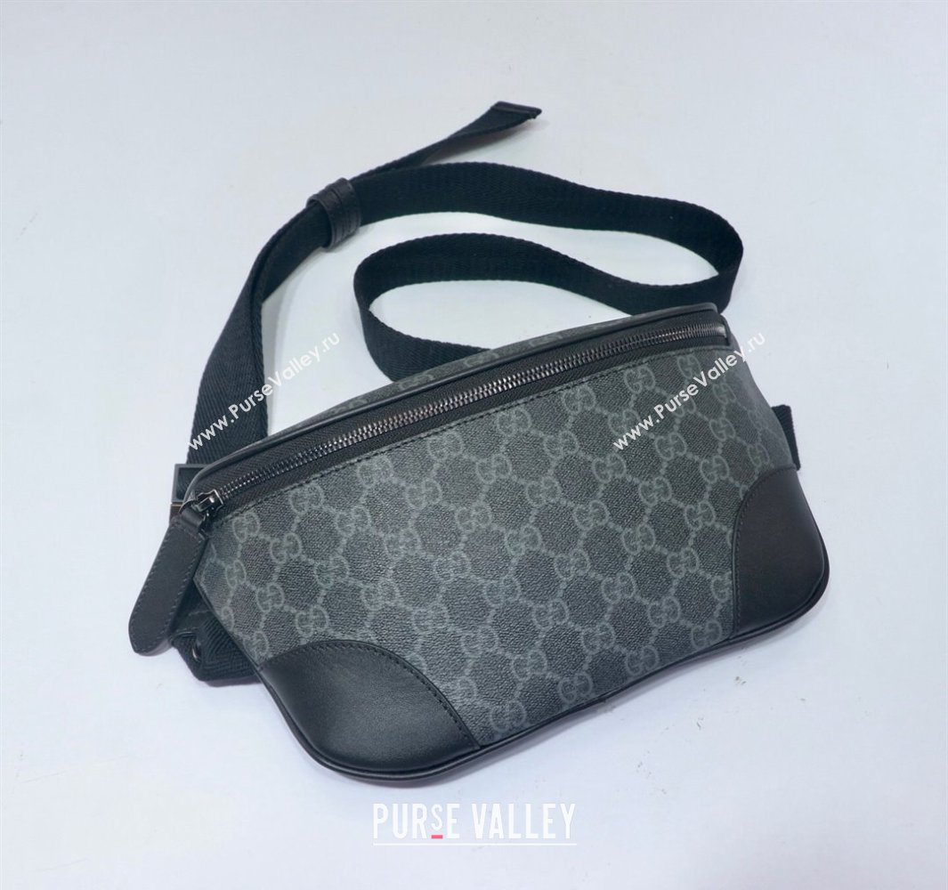 Gucci Mens GG Canvas Emblem Belt Bag Black 2025 821162 (DLH-250522062)