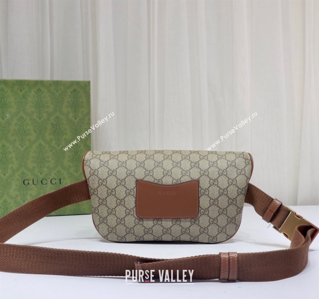 Gucci Mens GG Canvas Emblem Belt Bag Beige 2025 821162 (DLH-250522063)