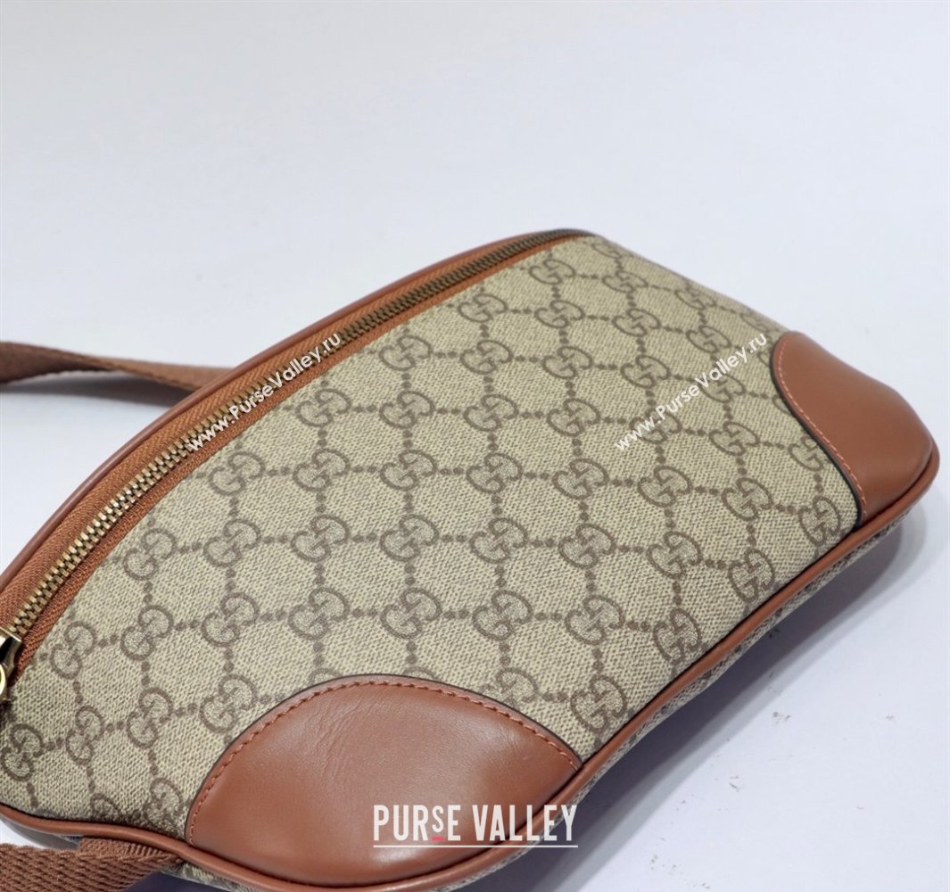 Gucci Mens GG Canvas Emblem Belt Bag Beige 2025 821162 (DLH-250522063)