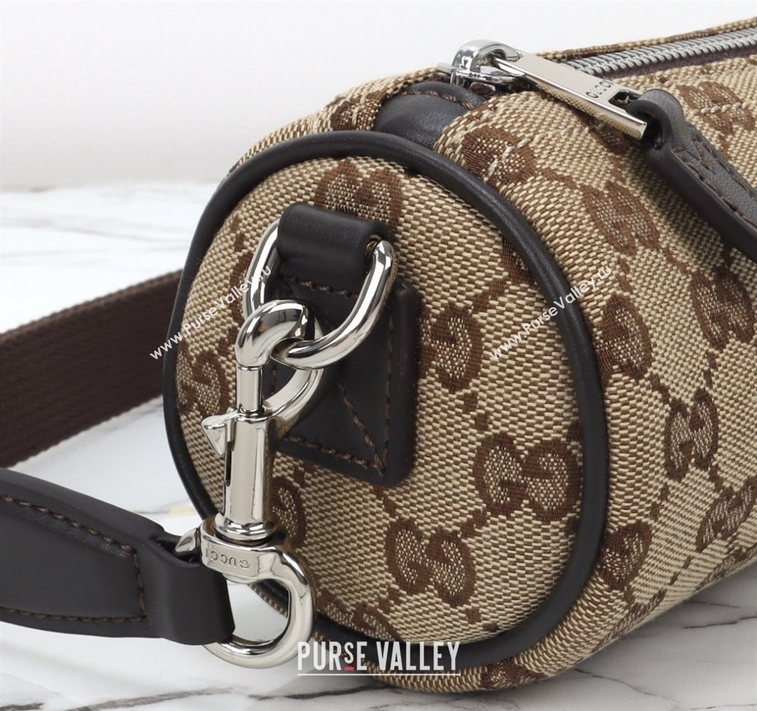 Gucci Mens GG Canvas Mini Cylinder bag Beige 2025 834269 (DLH-250522046)