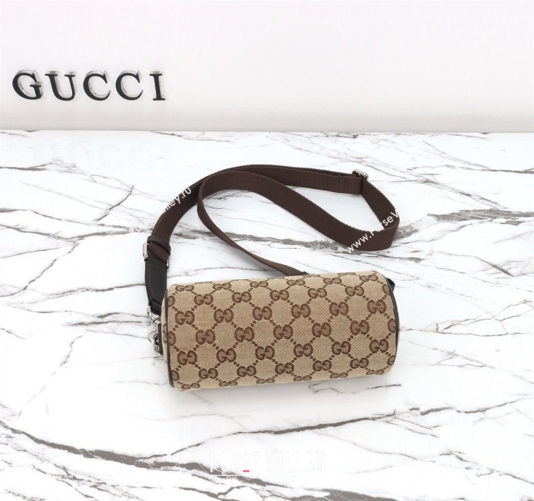 Gucci Mens GG Canvas Mini Cylinder bag Beige 2025 834269 (DLH-250522046)