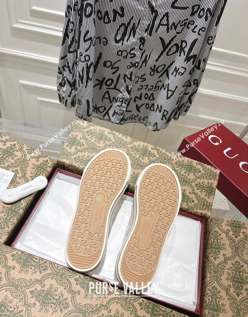 Gucci Chunky Platform Sneakers in GG Canvas White 2025 831825 (SS-250609062)