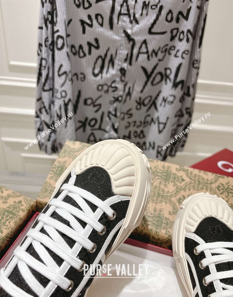 Gucci Chunky Platform Sneakers in GG Canvas Black 2025 831825 (SS-250609063)