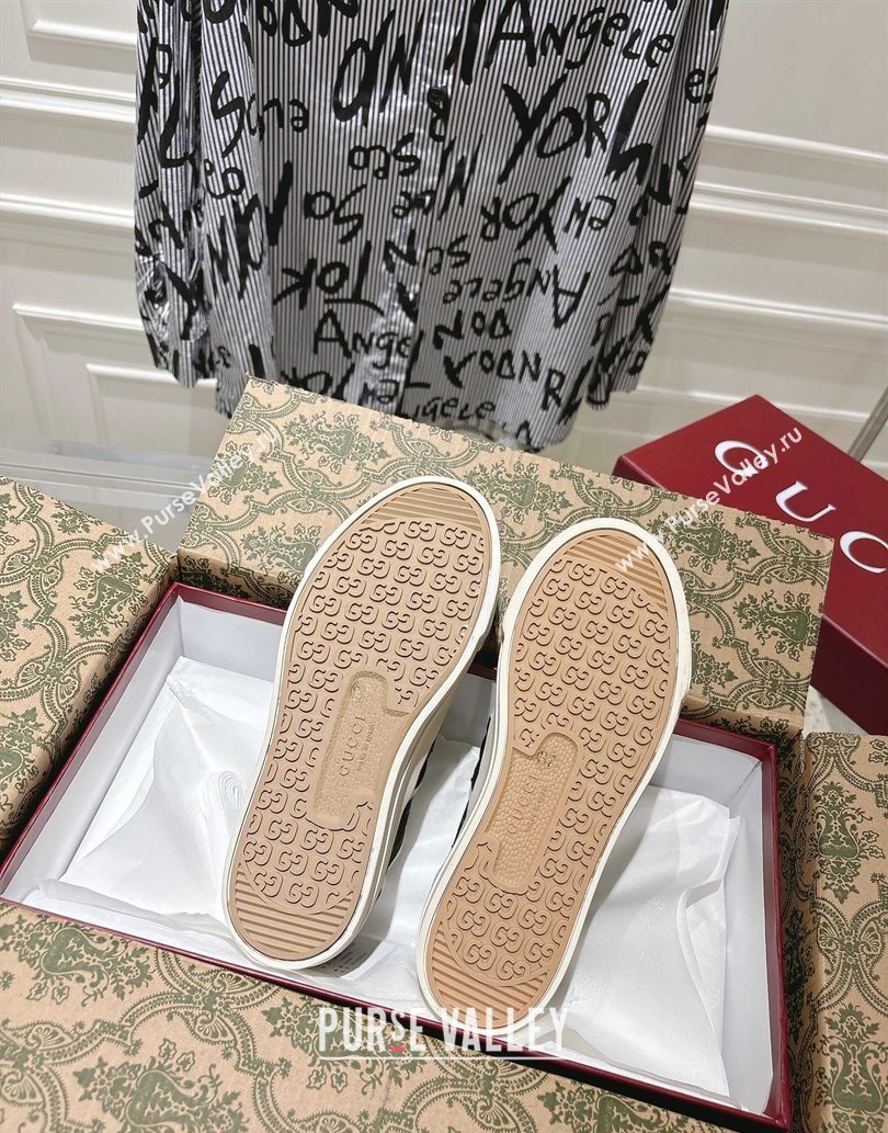 Gucci Chunky Platform Sneakers in GG Canvas Black 2025 831825 (SS-250609063)