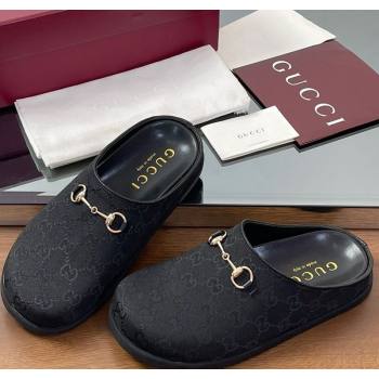 Gucci GG Canvas Mules with Horsebit Black2 2025 0609 (MD-250609068)