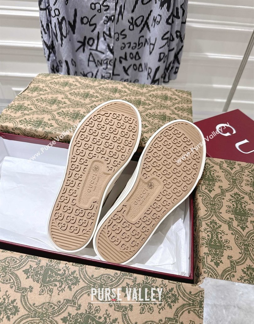 Gucci Chunky Platform Slip-on Sneakers in GG Canvas Beige 2025 (MD-250609065)